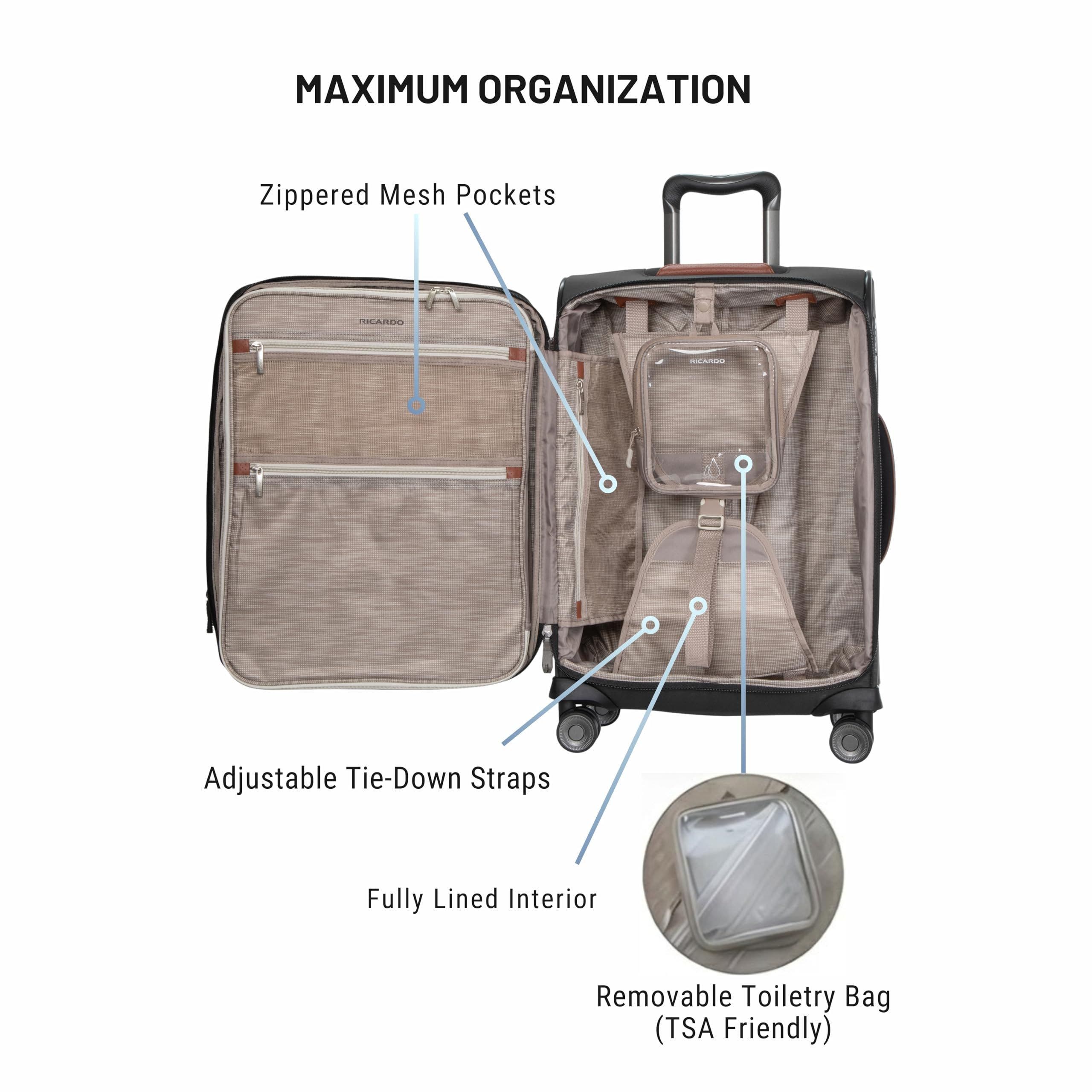 Ricardo Beverly Hills Montecito 3.0 Softside Expandable Luggage, 21" Carry-on, Alternate, color, Graphite