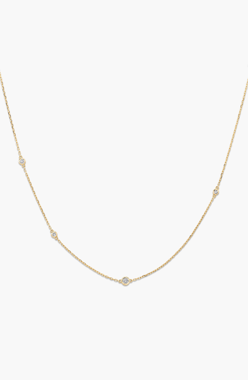 Mejuri Multi Station Round Diamond Necklace In Gold