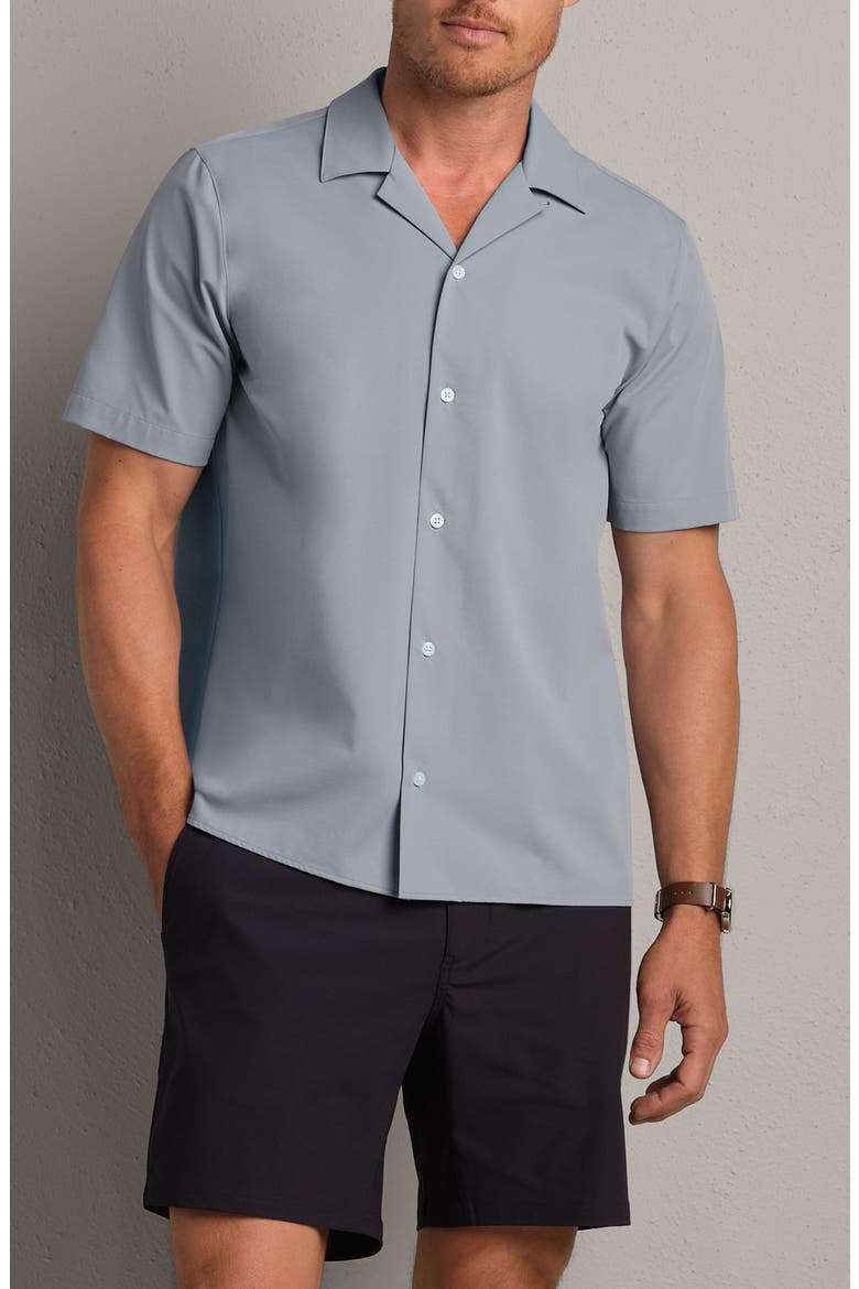 State of Mind Performance Camp Shirt, Main, color, BLUE STONE OXFORD