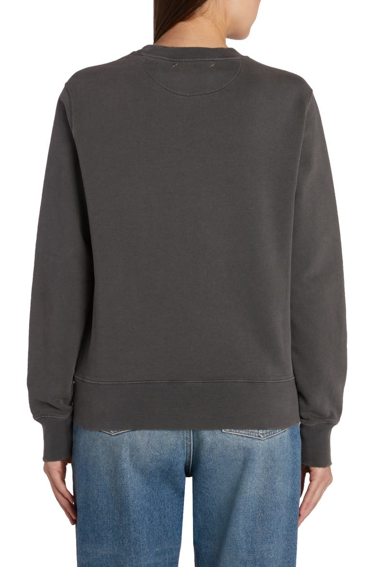 Distressed Logo Graphic Sweatshirt, Alternate, color, ANTHRACITE