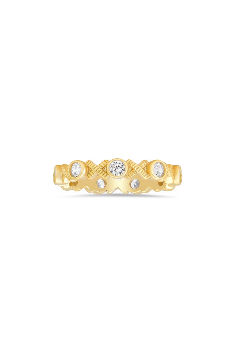 XO Cubic Zirconia Eternity Band Ring, Main, color, GOLD