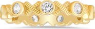 Queen Jewels XO Cubic Zirconia Eternity Band Ring
