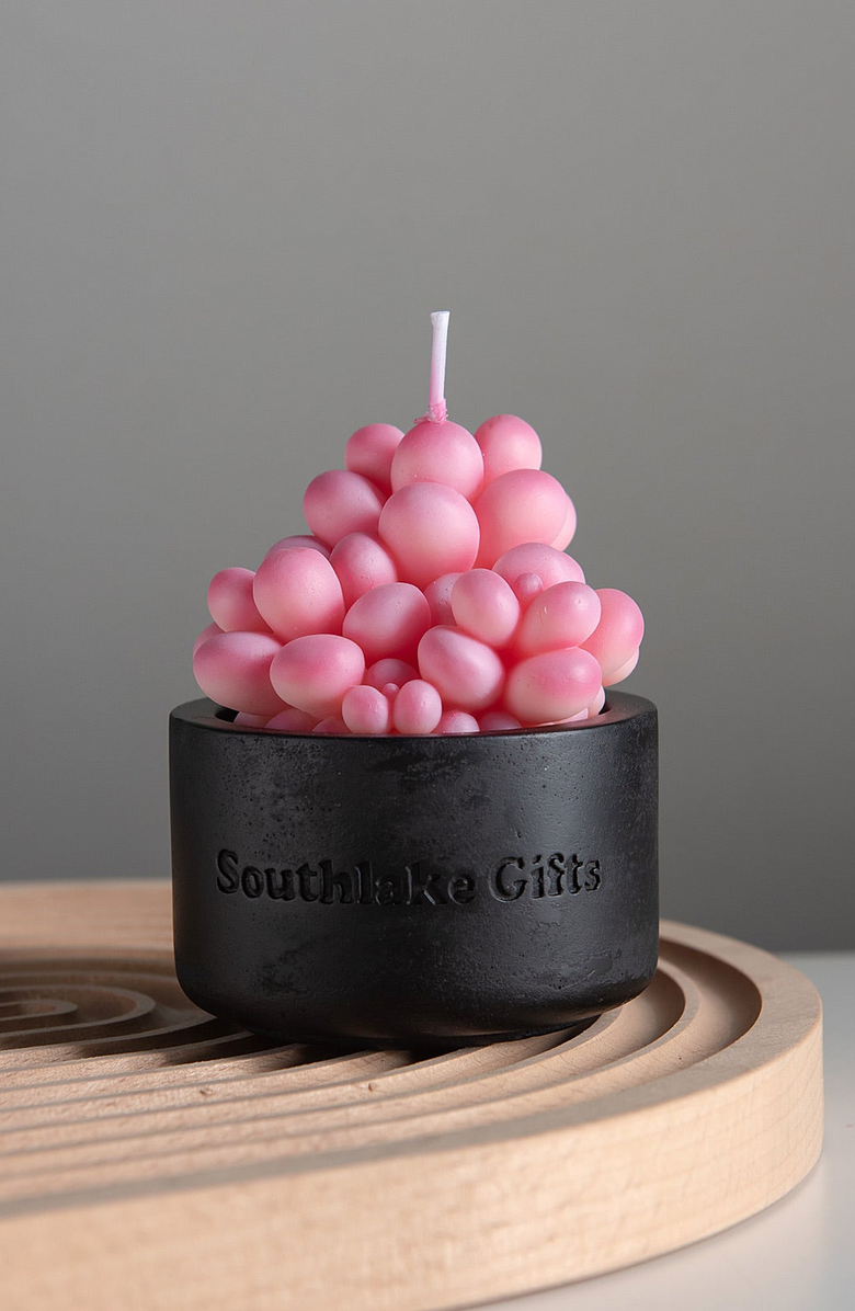 Southlake gifts Moonstones Succulent Scented Candle, Alternate, color, Pink Moonstones