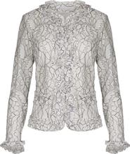 Anne Fontaine Women's Giana White And Black Sheer Top
