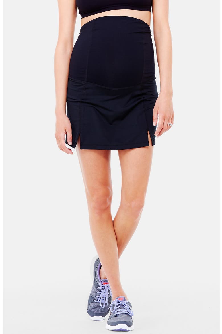 Ingrid & Isabel® Active Maternity Skirt, Main, color, JET BLACK
