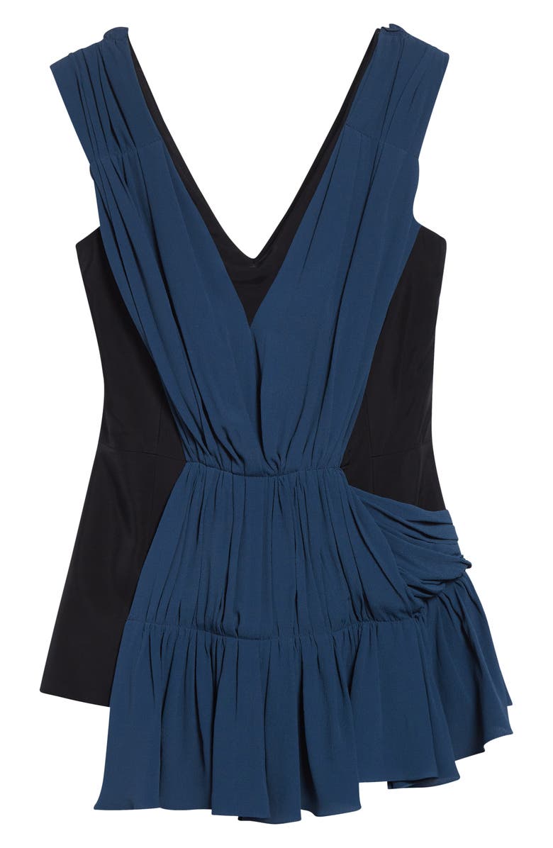 Marni Colorblock Asymmetric Draped Top, Alternate, color, 00N99black