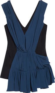 Marni Colorblock Asymmetric Draped Top
