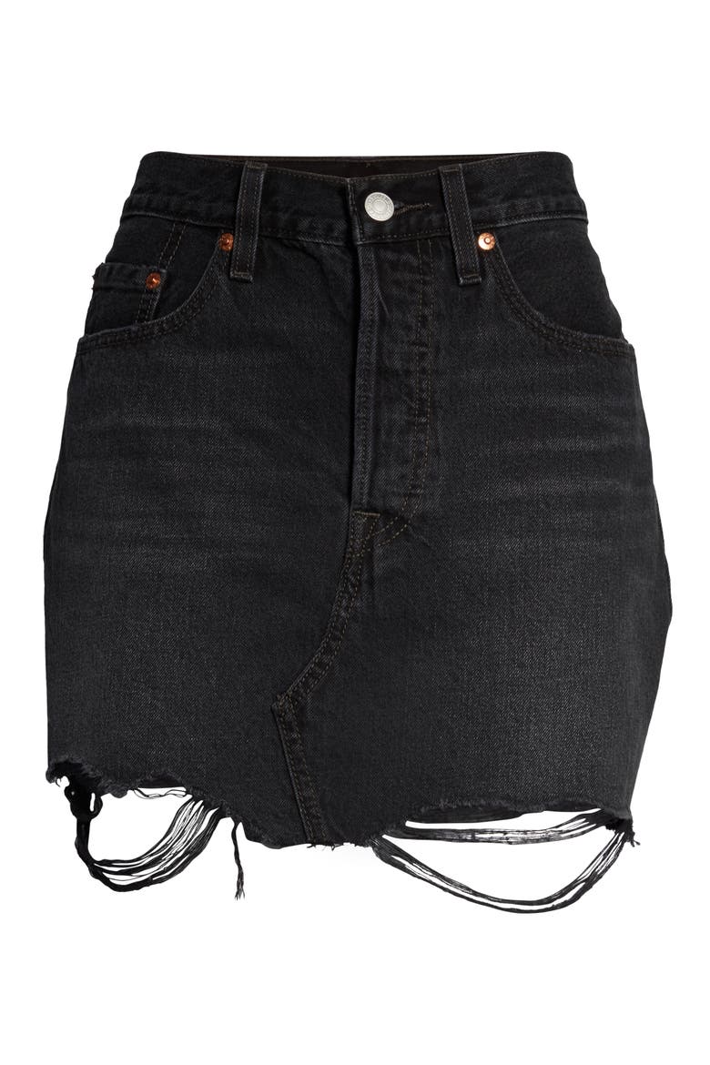 Levi's® Deconstructed Denim Skirt, Alternate, color, ILL FATED