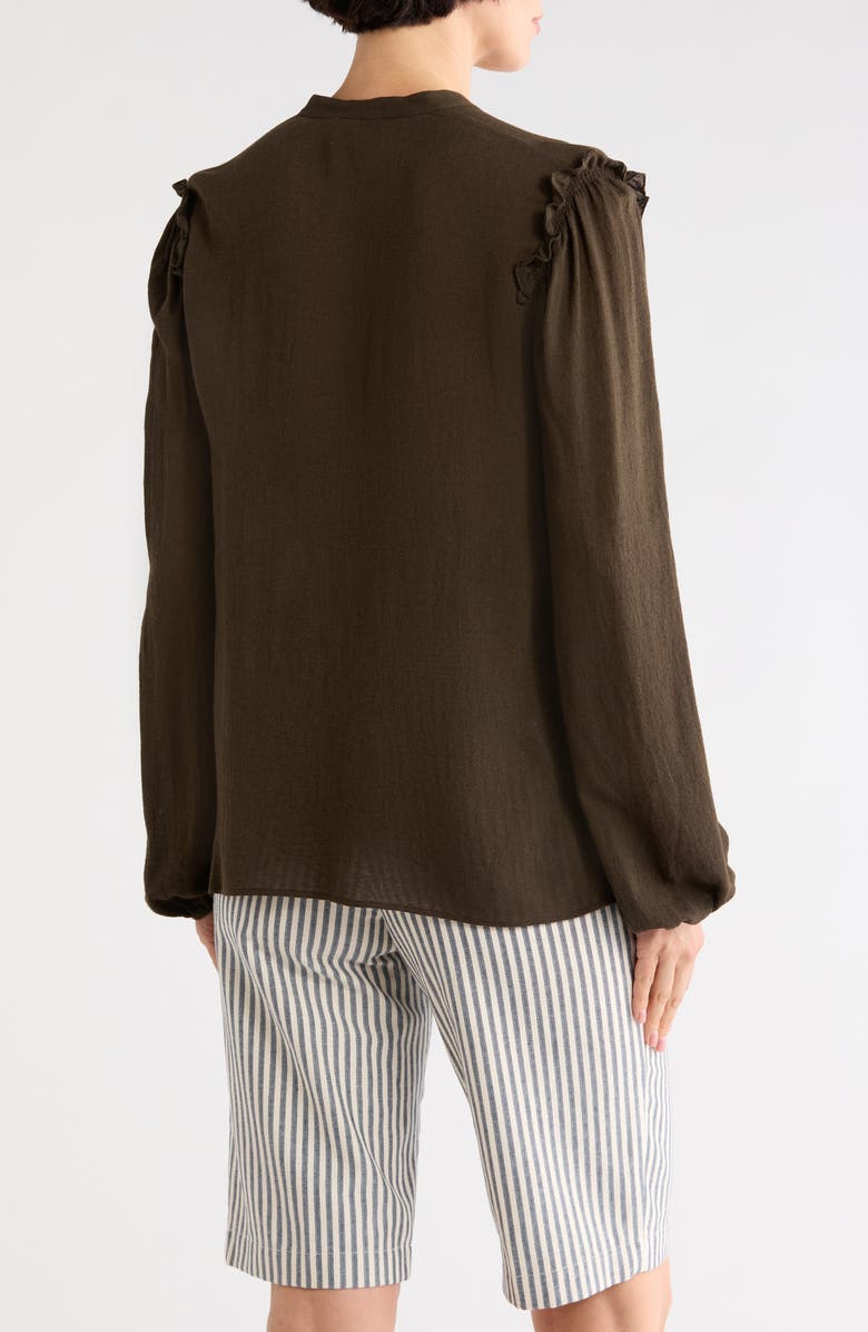 Longchamp Long Sleeve Top, Alternate, color, Khaki