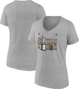 FANATICS Women's Fanatics Branded  Heather Gray Vegas Golden Knights 2023 Stanley Cup Champions Locker Room Plus Size V-Neck T-Shirt