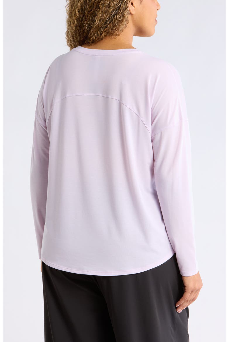 Breathe Long Sleeve Performance T-Shirt, Alternate, color, PURPLE HUSH