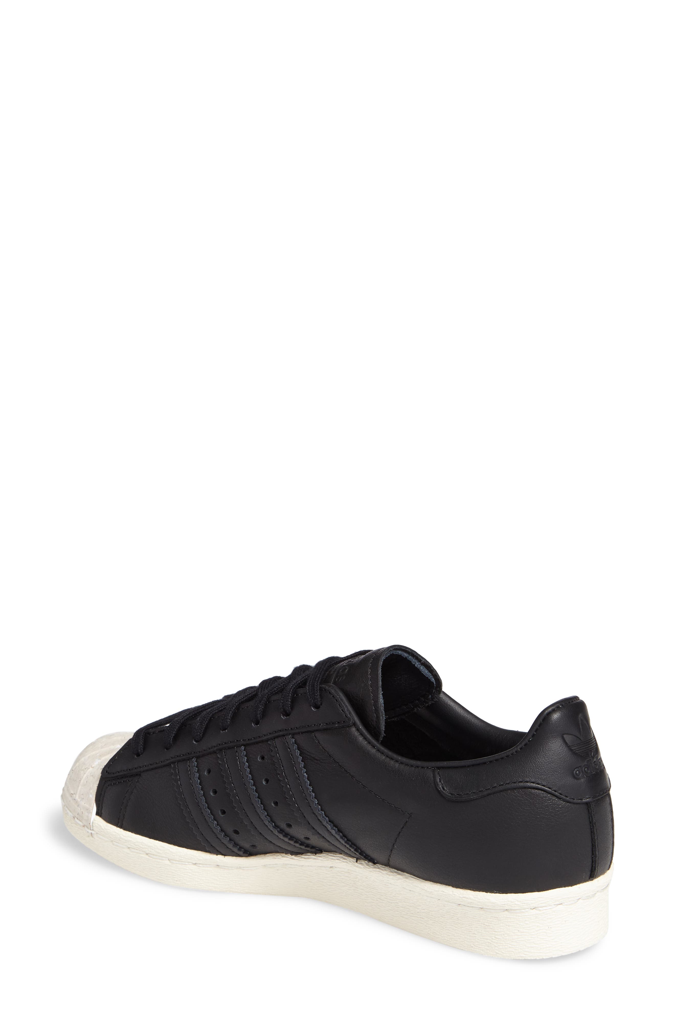 Superstar 80s Sneaker, Alternate, color, CORE BLACK/ CORE BLACK