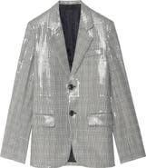 Zadig & Voltaire Vanille Sequin Plaid Blazer