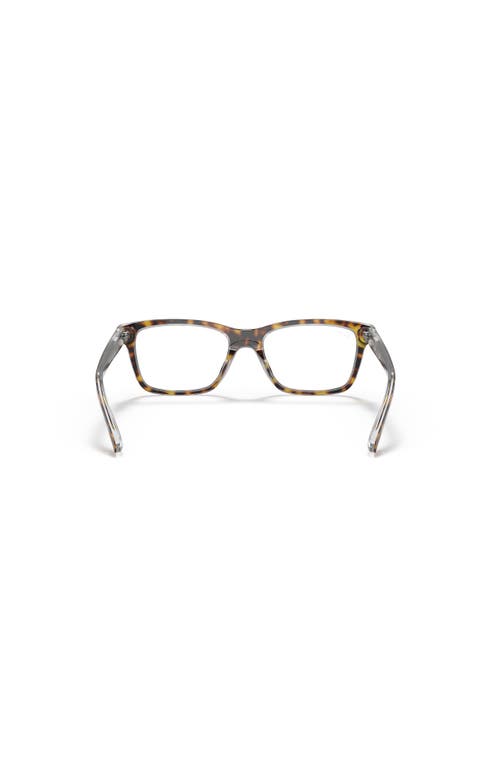 Ray Ban Ray-ban 48mm Square Optical Glasses In Brown
