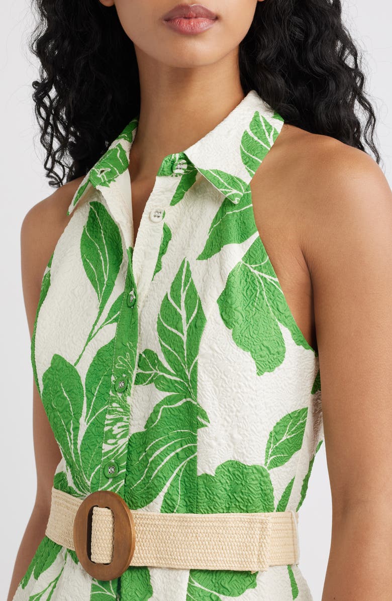 FLYING TOMATO Sleeveless Print Maxi Dress, Alternate, color, Ivory Green
