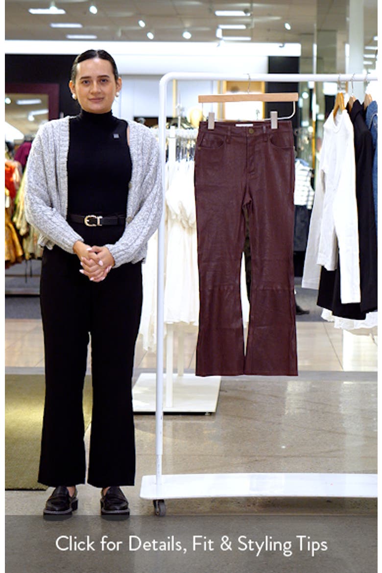 Le Crop Bootcut Leather Pants video