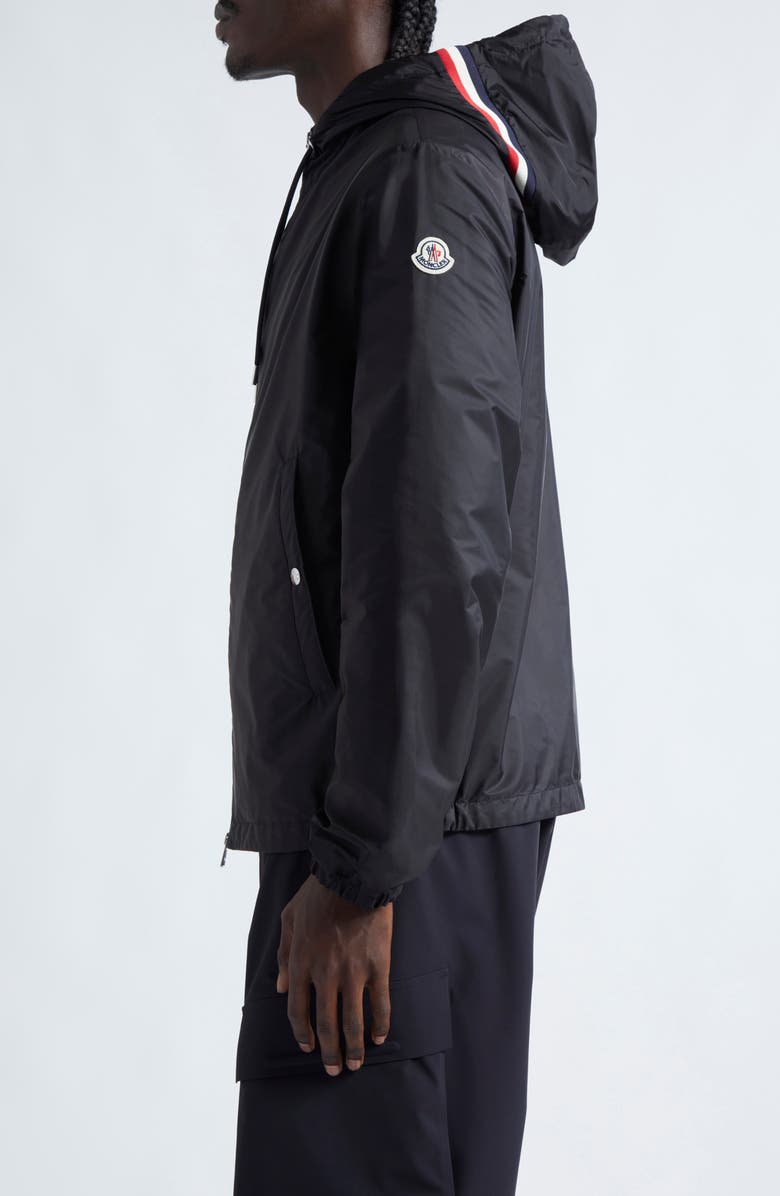 Moncler Grimpeurs Hooded Water Repellent Nylon Jacket, Alternate, color, Black