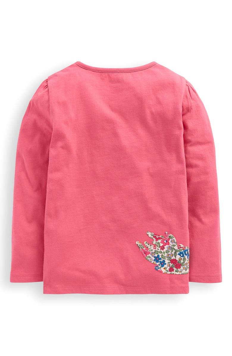 Mini Boden Kids' Long Sleeve Superstitch T-Shirt, Alternate, color, Rose Pink Horses
