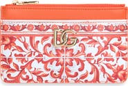 Dolce&Gabbana DG Logo Majolica Print Leather Coin Purse