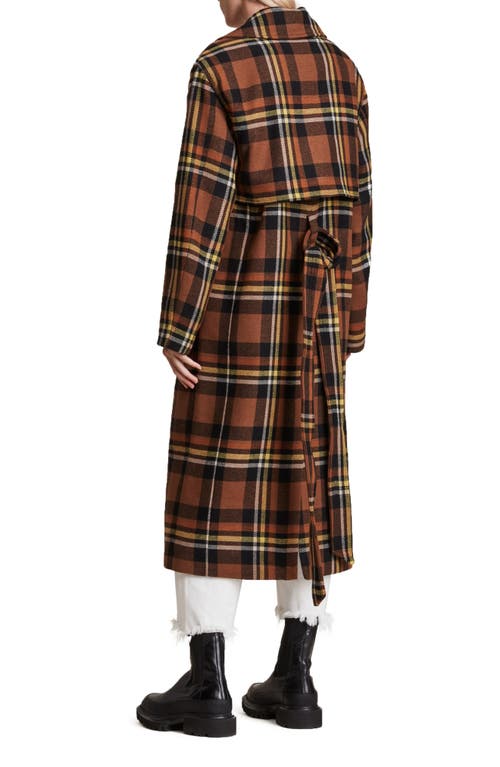 Allsaints Bree Coat In Brown