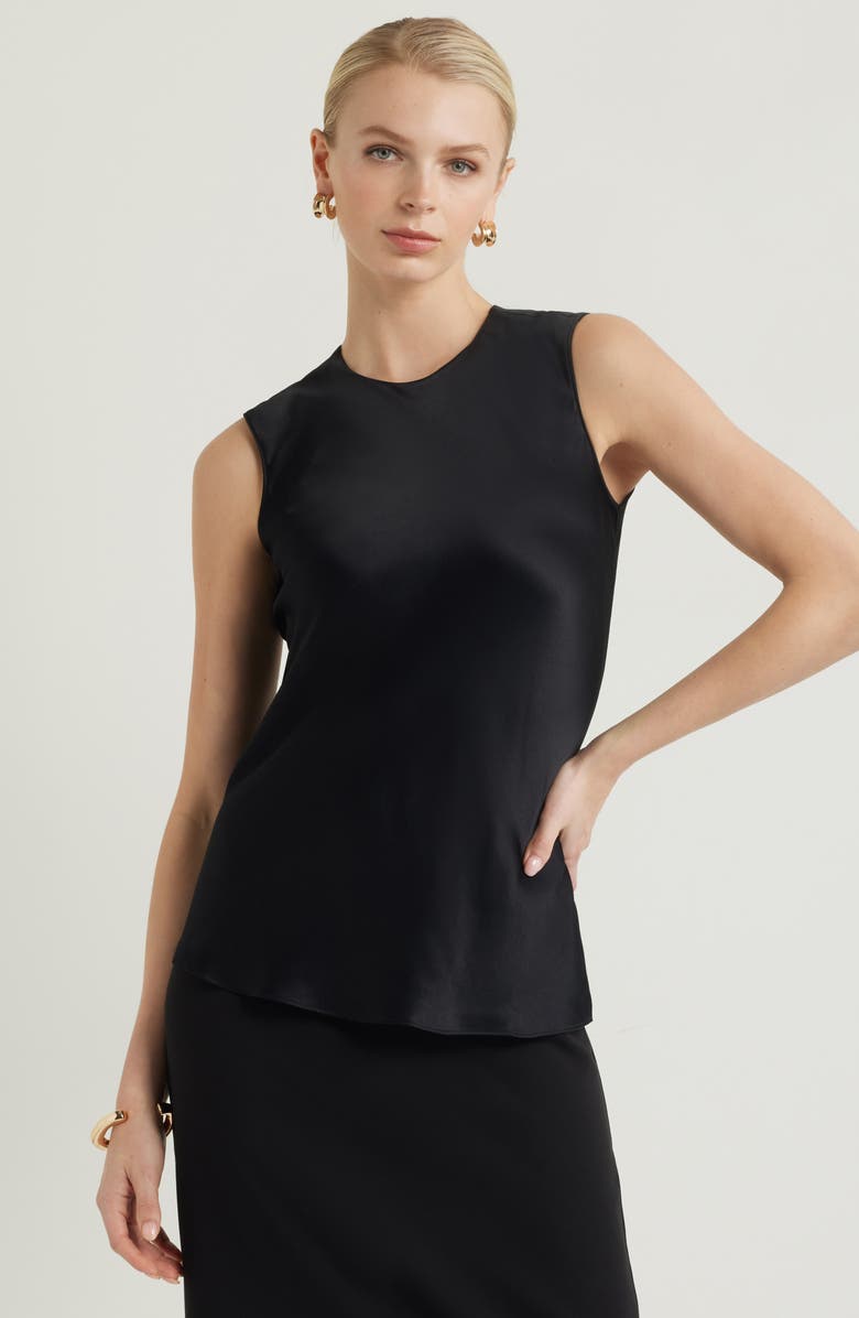 Nordstrom Sleeveless Satin Top, Main, color,