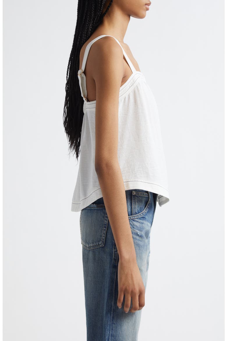 Maisey Contrast Stitch Camisole, Alternate, color, IVORY