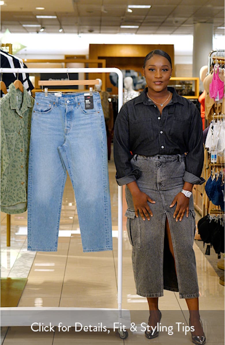 501<sup>®</sup> High Waist Crop Straight Leg Jeans, sales video thumbnail