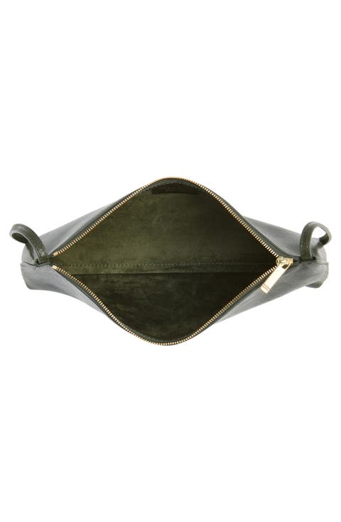 Gaia Leather Baguette Shoulder Bag