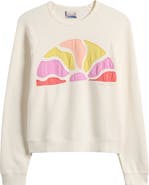 Marine Layer Cloud 9 Terry Sun Appliqué Sweatshirt