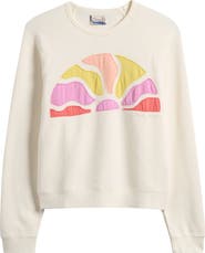 Marine Layer Cloud 9 Terry Sun Appliqué Sweatshirt
