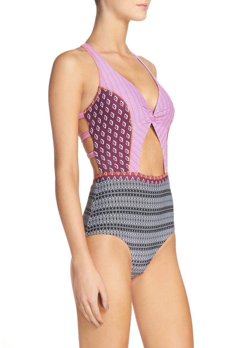 BCA Free to Be One-Piece Swimsuit, Alternate, color, PURPLE MULTI