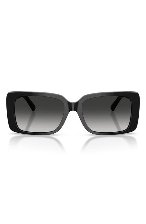 55mm Gradient Rectangular Sunglasses