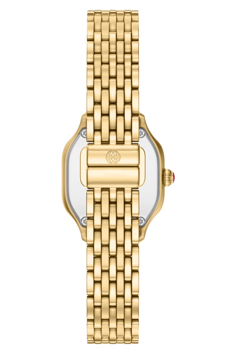 Mini Meggie Mother-of-Pearl & Diamond Bracelet Watch, 23mm x 25mm, Alternate, color, GOLD
