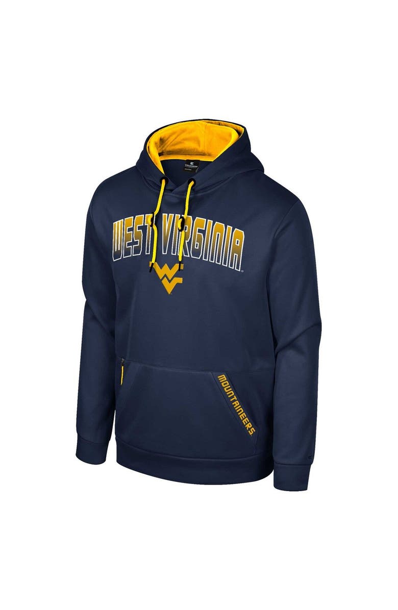 COLOSSEUM Men's Colosseum Navy West Virginia Mountaineers Reese Pullover Hoodie, Alternate, color, 