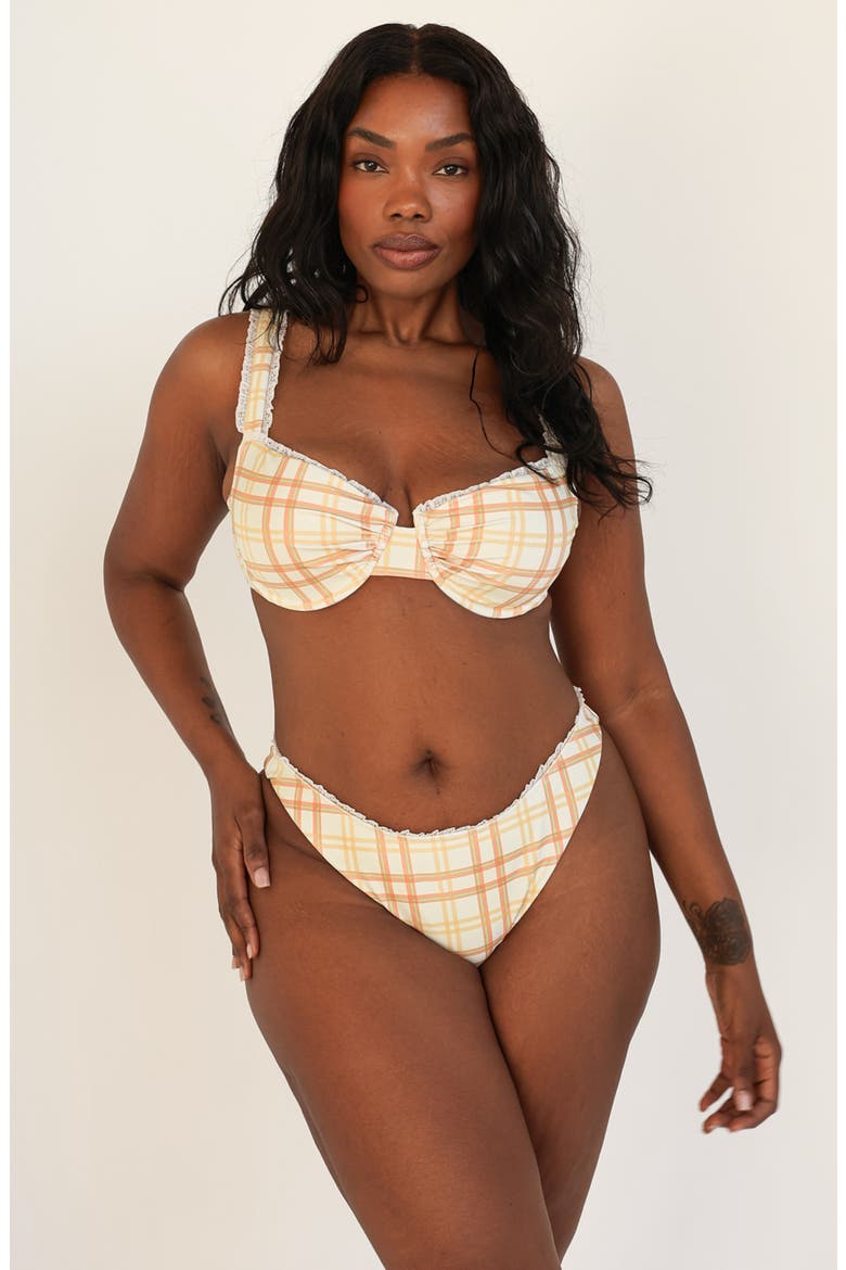 Priscilla Underwire Bikini Top, Alternate, color, Rad Plaid