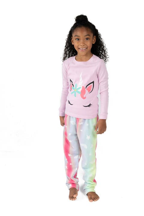 2-pc. Cotton Top & Fleece Pants Holiday Pajama Set