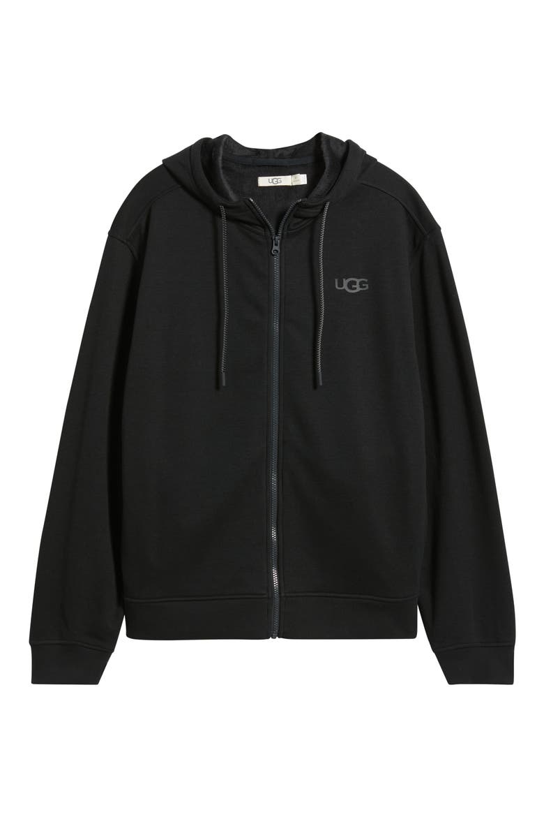 Shiloh Fleece Zip Hoodie, Alternate, color, BLACK