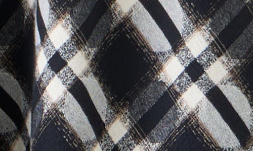 Akris Punto Dot Plaid Cotton A-line Skirt In Black