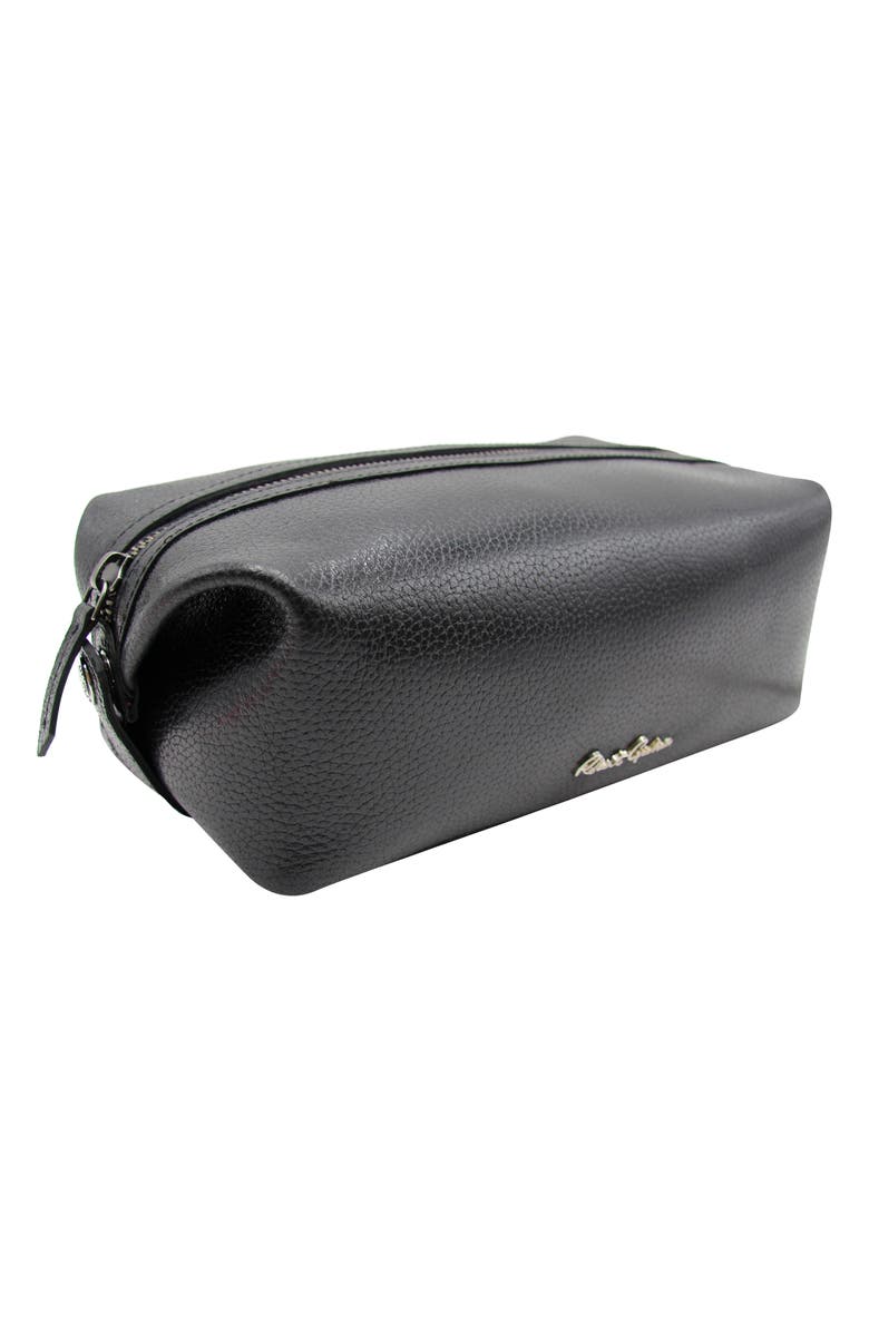 Robert Graham Manhattan Leather Dopp Kit, Main, color, Black