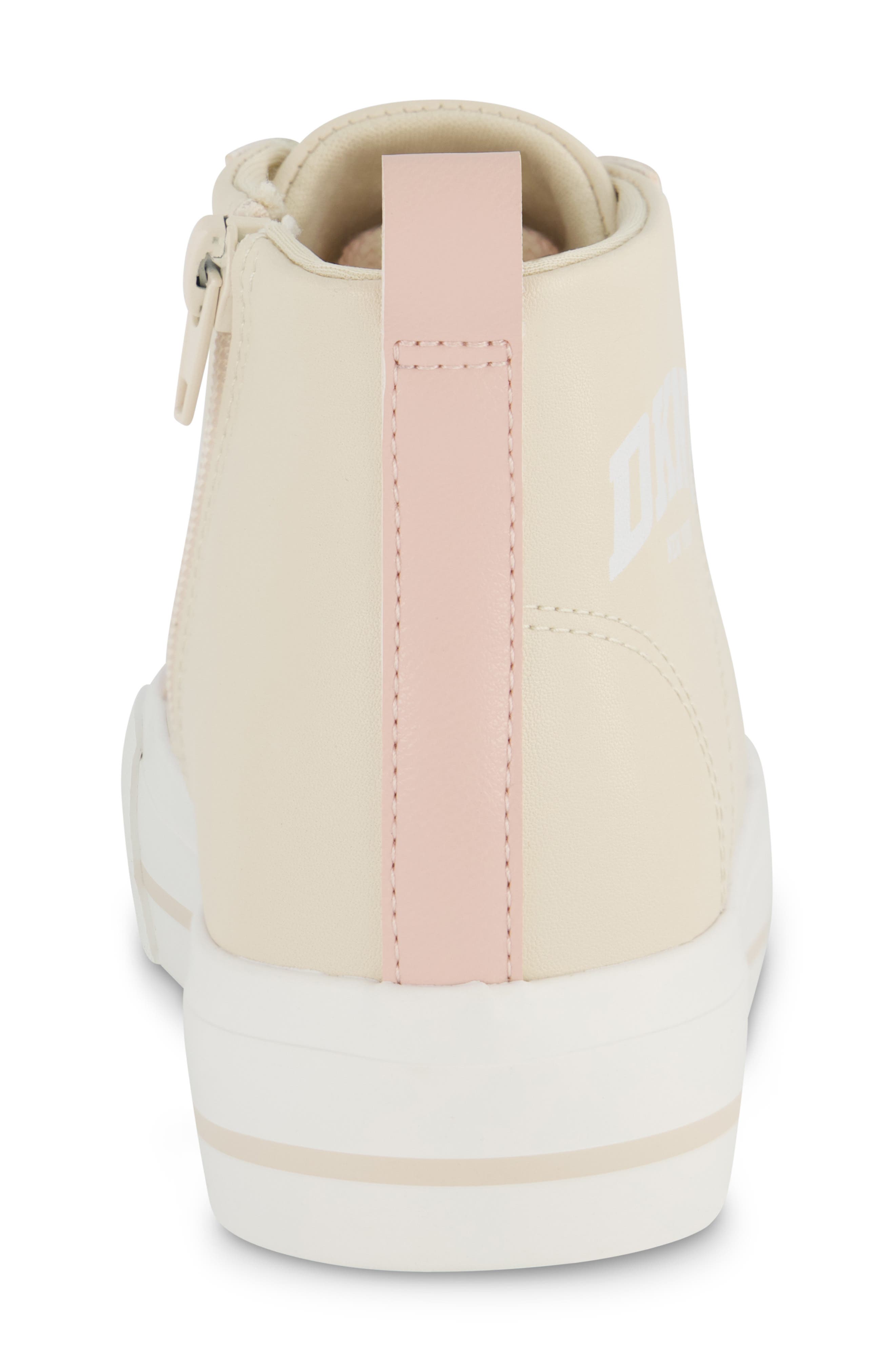 DKNY Kids' Katie Laney High Top Sneaker, Alternate, color, Cream