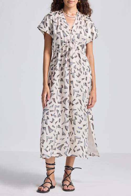Reistor Gathered Maxi Dress In Mosaic