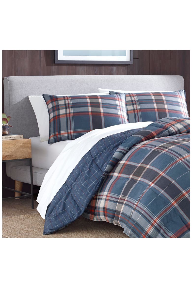 Shasta Lake Navy Micro Suede Comforter Set, Alternate, color, NAVY