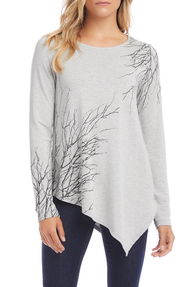 Branch Asymmetrical Hem Top, Main, color, GREY