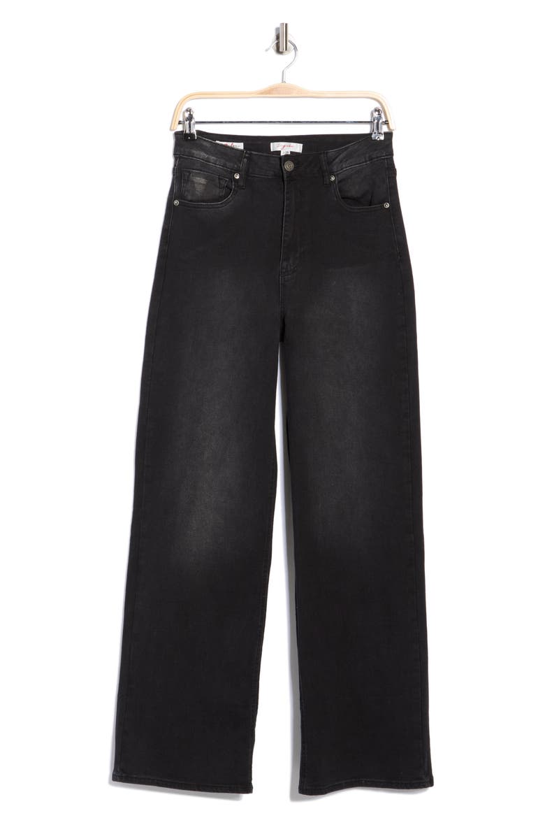 Cuff Wide Leg Jeans, Alternate, color, RINSE