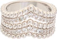 Juvell Cubic Zirconia Chevron Ring