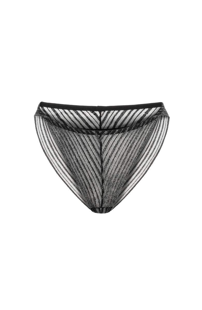 Mers Silk Silvery Panties - Lace Brazilian Panties, Alternate, color, Black