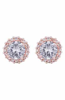 Adornia Cubic Zirconia Halo Stud Earrings