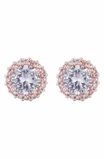 Adornia Cubic Zirconia Halo Stud Earrings