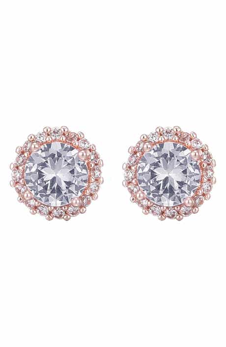 Adornia Cubic Zirconia Halo Stud Earrings