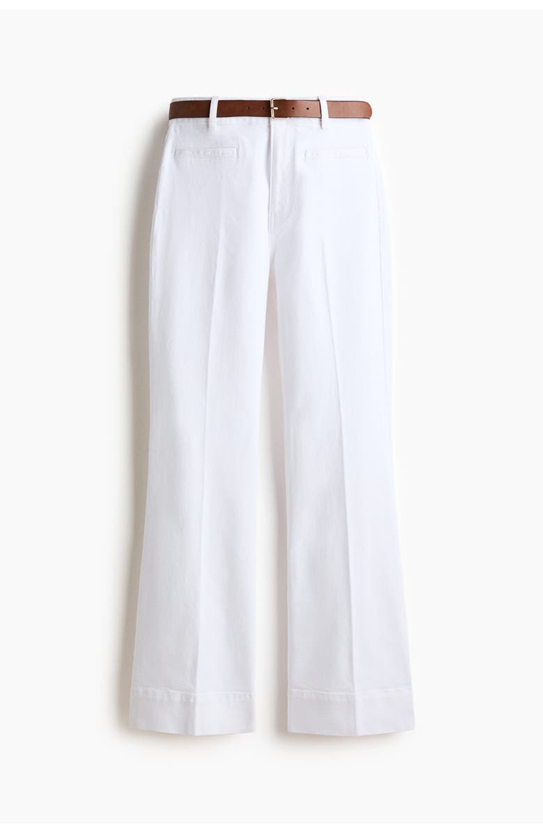 H&M Flared Twill Trousers, Main, color, 
